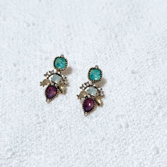 Retro dangle diamond earrings M191 - Picture 1 of 4